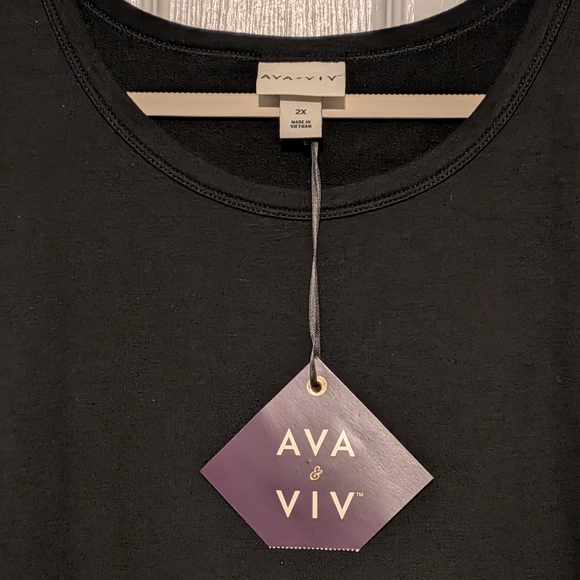Ava & Viv Black T-Shirt Dress - Picture 3 of 5